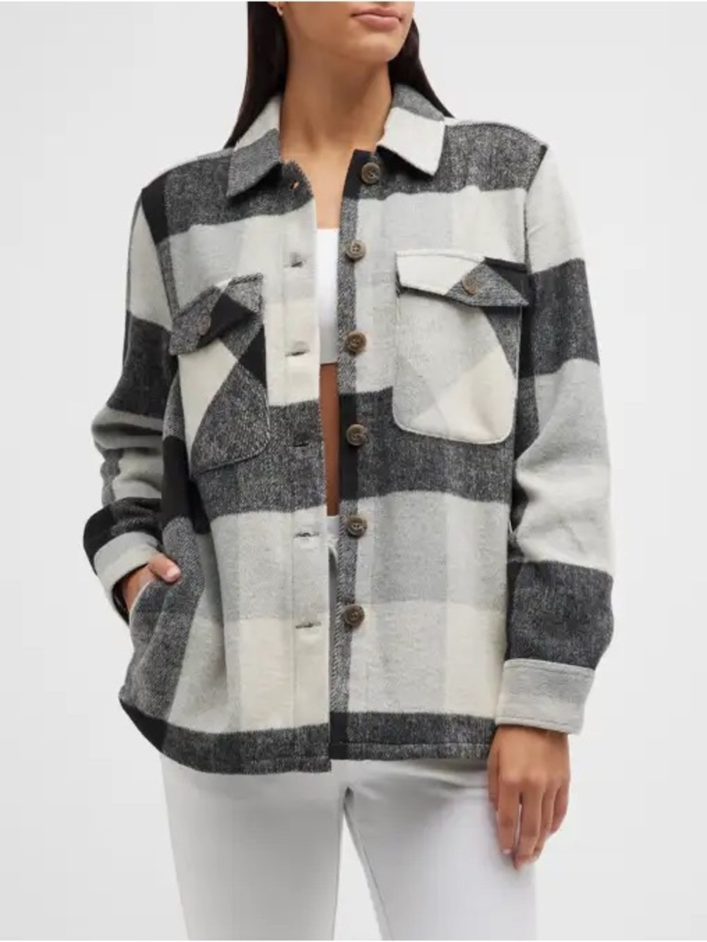 Onia Plaid Blanket Shacket